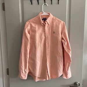 Peach Polo Oxford classic fit